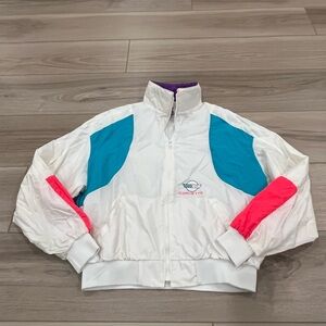 Vintage Corvette Windbreaker Full Zip, XL, Swingster, Color block, USA